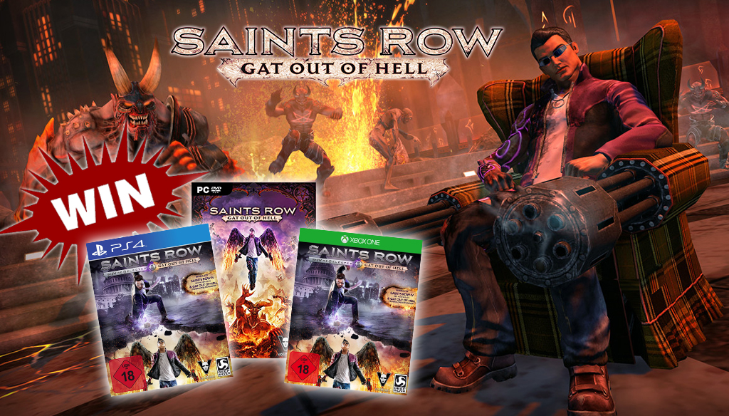 Win Saints Row: Gat Out Of Hell for PlayStation 4, Xbox One or PC.