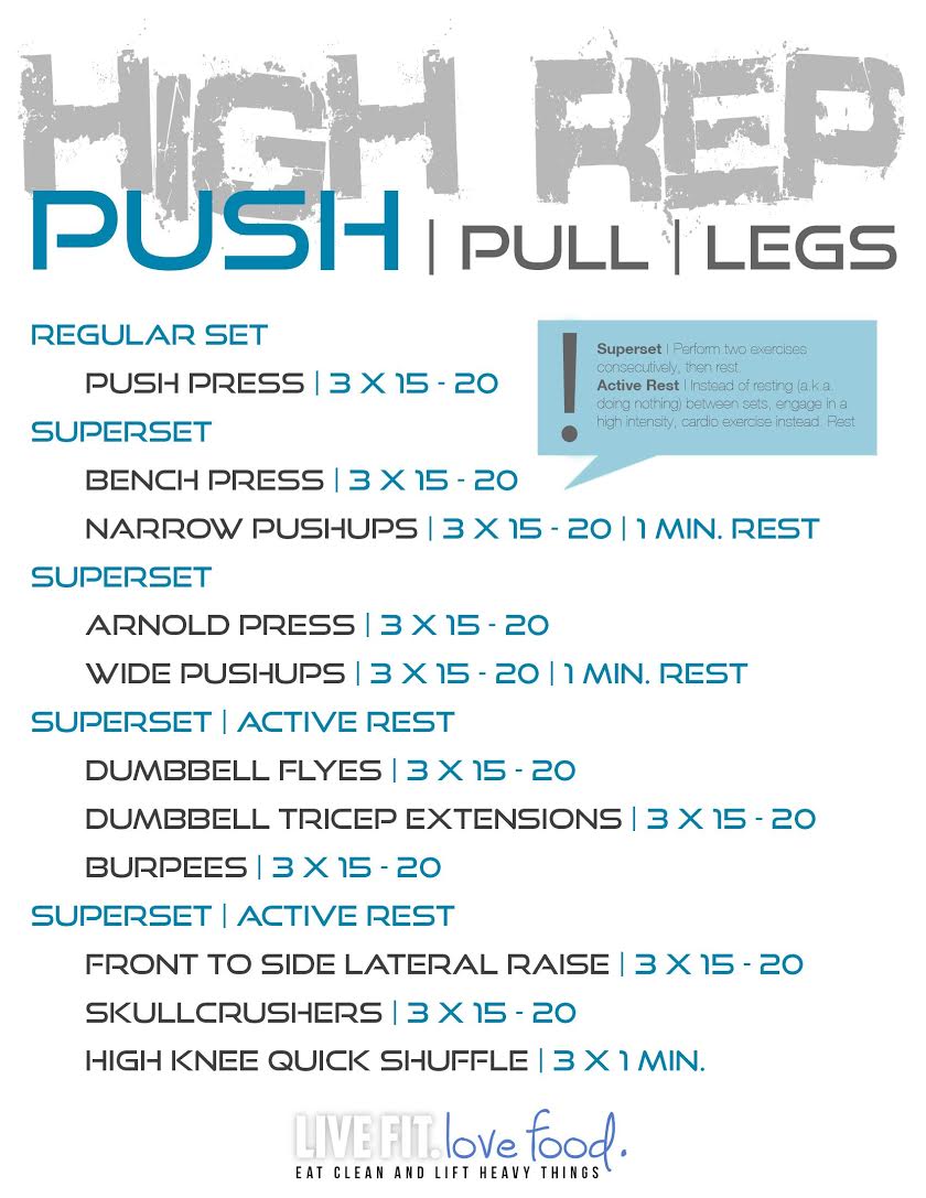 Push pull legs 3 day split